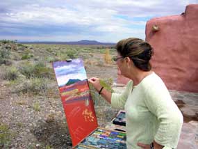 woman painting