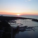 Sunset over the village of Put-in-Bay.