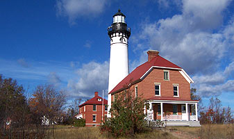 The Au Sable Light Station is located on Lake Superior.