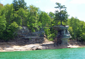 It is a two and one-half mile to Chapel Rock and Beach from the closest parking area.