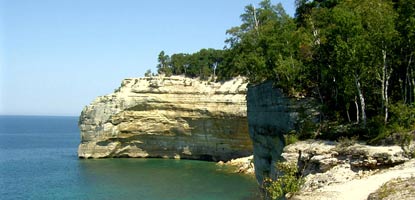 This view of Indianhead Point was photographed from the North Country National Scenic Trail.