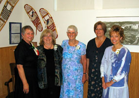 In 2006, two Alger County women were added to the county roll of honor.  They are pictured with the program speaker and coordinators.