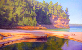 William Lathrop painted this view of the Miners River during his stay as Artist in Residence at Pictured Rocks National Lakeshore.
