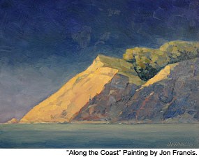 "Along the Coast." 12"x16" Oil on board painting by BayWood Artist Jon Francis.