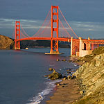 Marshall Beach and Golden Gate Bridge