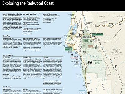 Top half of Redwood National Park's brochure