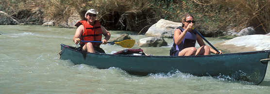 Canoeists on the Lower Canyons