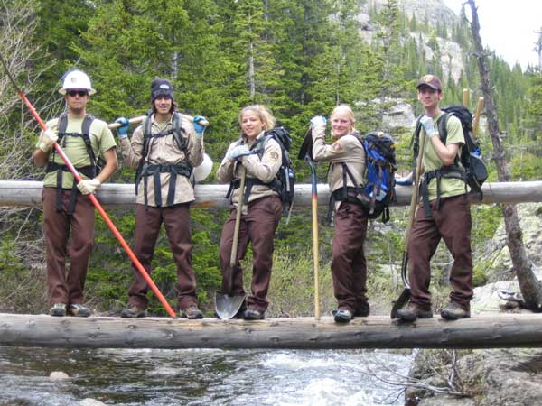 a photo of an ACC crew doing trail work