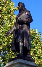 Staute of Roger Williams, seen at Roger Williams Park and Zoo