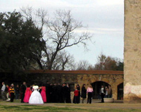 A wedding at Mission San Jos&eacute; Church