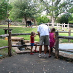 Family visiting the San Antonio Missions