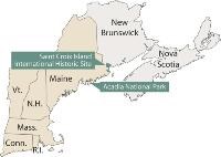 Locator map of New England