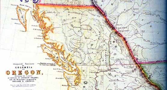 A period map of the Oregon Country.