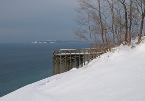 Lake Michigan Overlook in the Winter