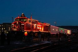 Canadian Pacific Railway's beautifully decorated U.S. Holiday Train at Steamtown NHS!