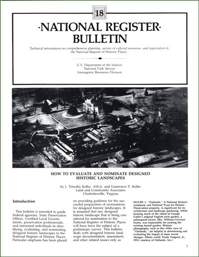 Coer of National Register Bulletin 18, with image and text.