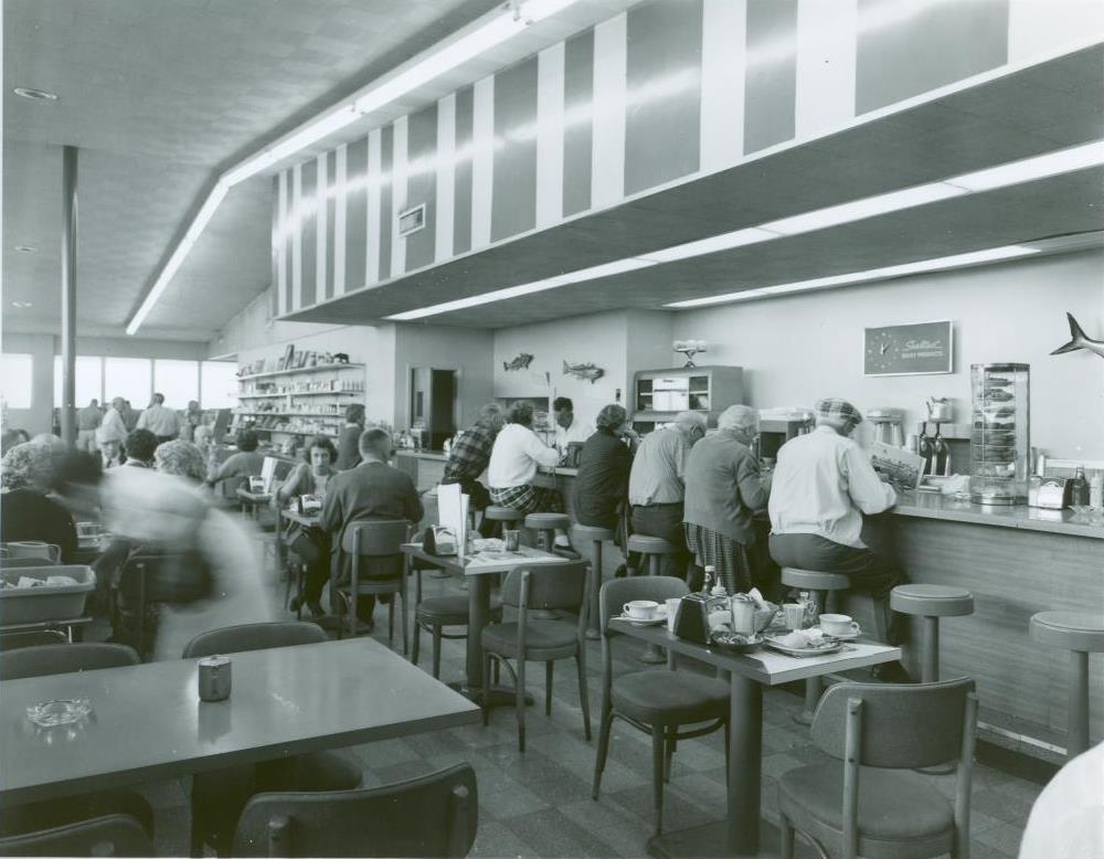 Café at the Flamingo gift shop for tourists