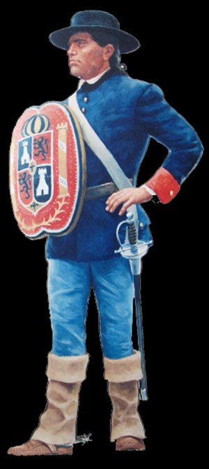 Spanish soldier of 1700s