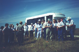 Take a ranger-guided bus tour of the prairie during the summer