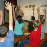 Ranger Hill and Students during education program