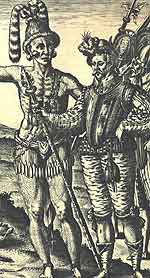 Drawing of Chief Athore and Explorer Jean Ribault