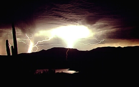 evening storm in the Sierra Anchas