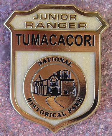 Tumac&aacute;cori Junior Ranger badge