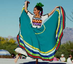 Mexican folklorico dancer at Fiesta