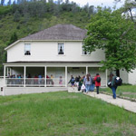 Visitors on a tour of the historic home of Charles Camden.