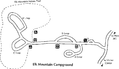 Elk Mountain Campground Map