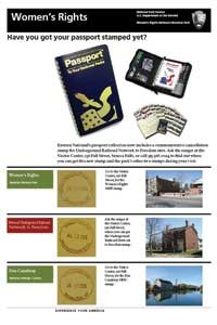 poster showing the three different passport stamps available at our park.