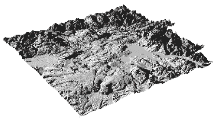 3-D Surface of Yellowstone
