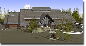 Architectural rendition of the planned new visitor education center.