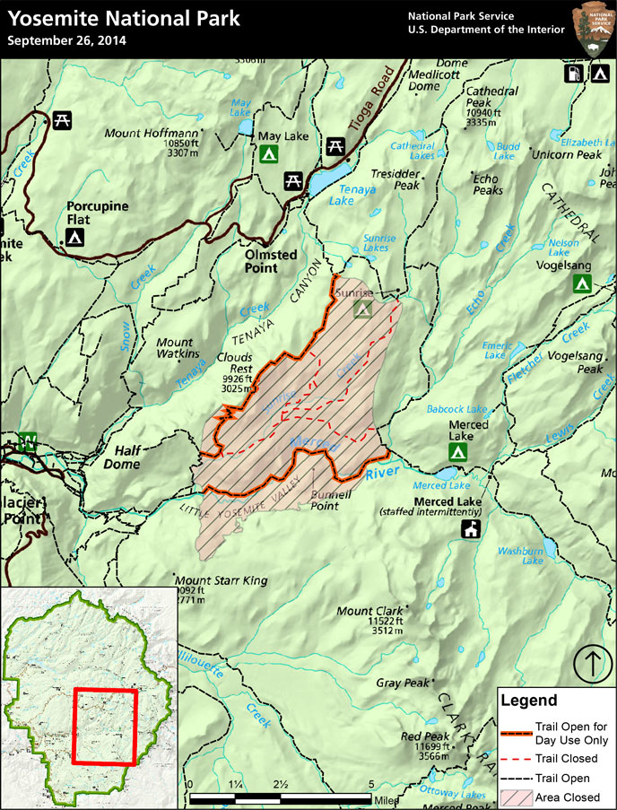 Map showing closed area described above