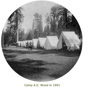 Camp A.E. Wood tents in 1891