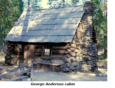 George Anderson cabin located in Pioneer Yosemite History Center in Wawona