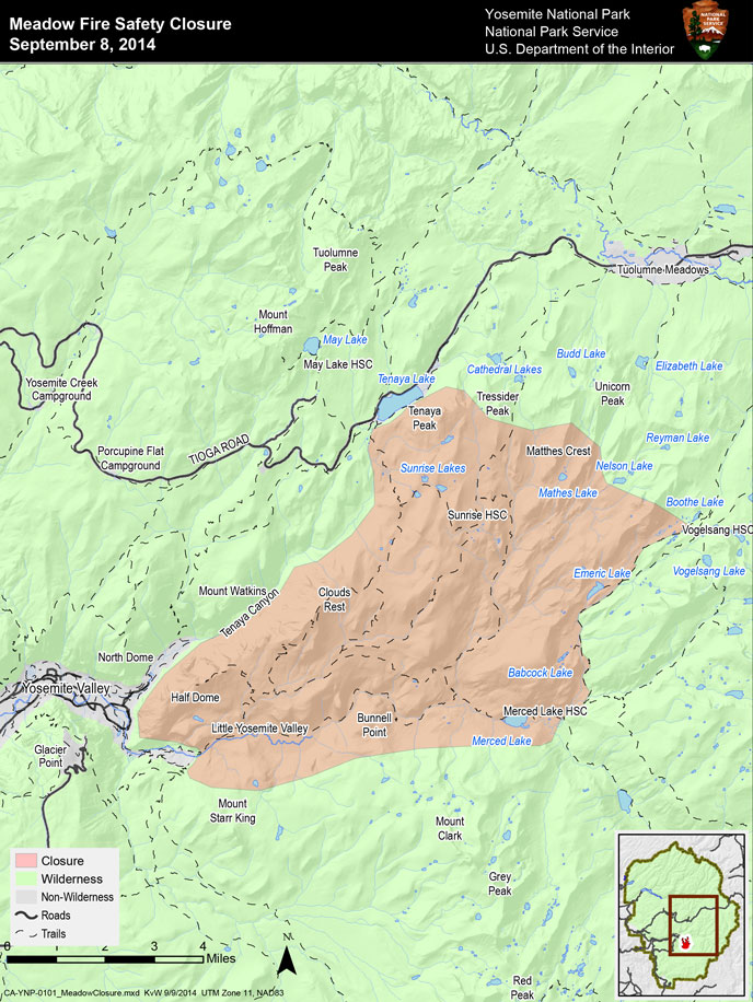 Map showing closed area, as described above