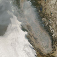Satellite image of smoke Satellite image of smoke