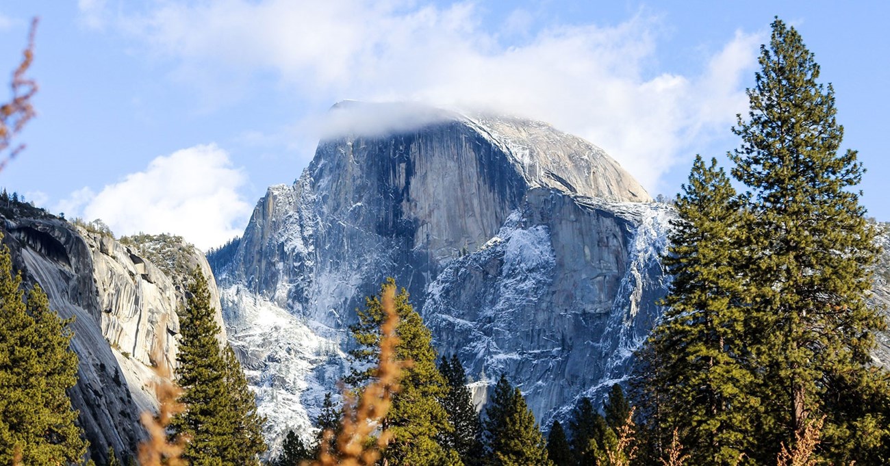 Half Dome with some snow on it