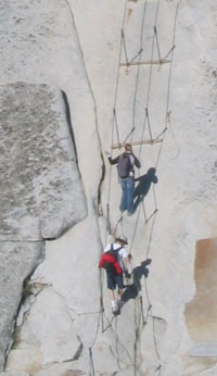 Hikes ascending the Half Dome cables