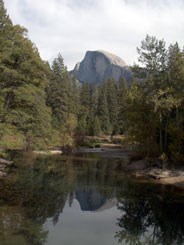 Half Dome reflected in Merced River