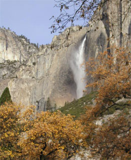 Upper Yosemite Fall in autumn