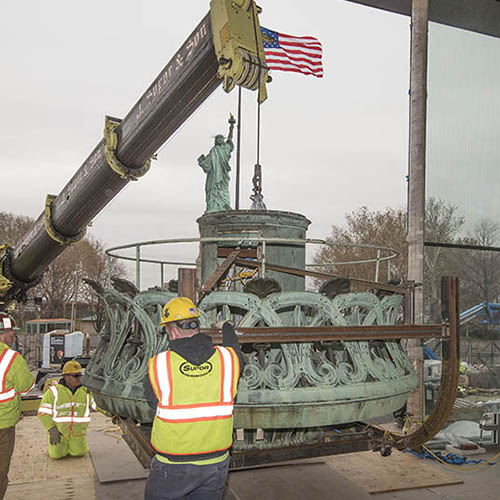 Moving Statue of Liberty's Torch Base