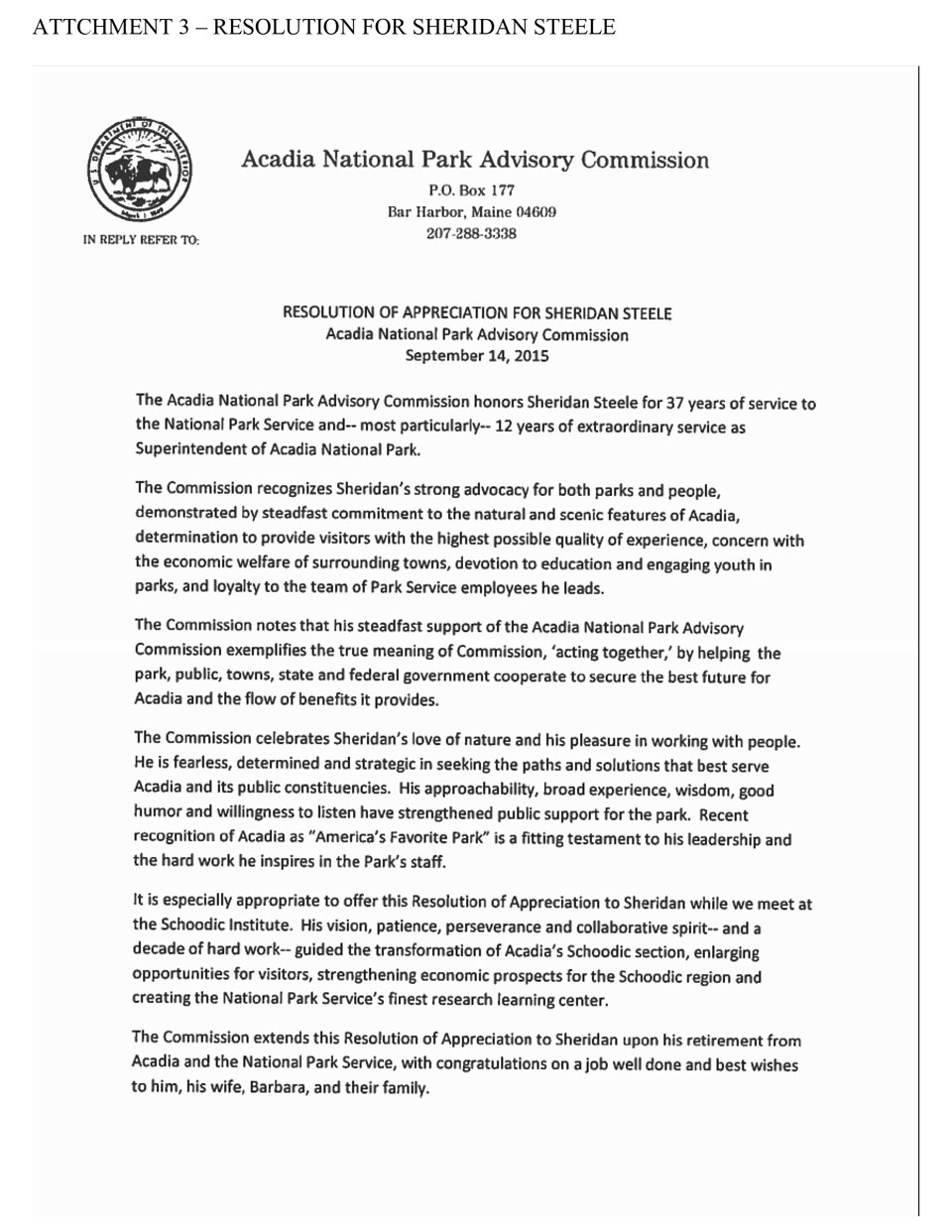 Reference photo of a Formal Resolution of Gratitude