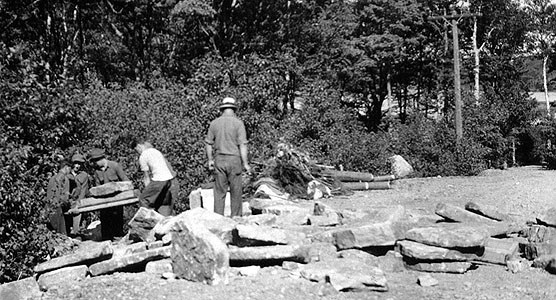 CCC workers on trail