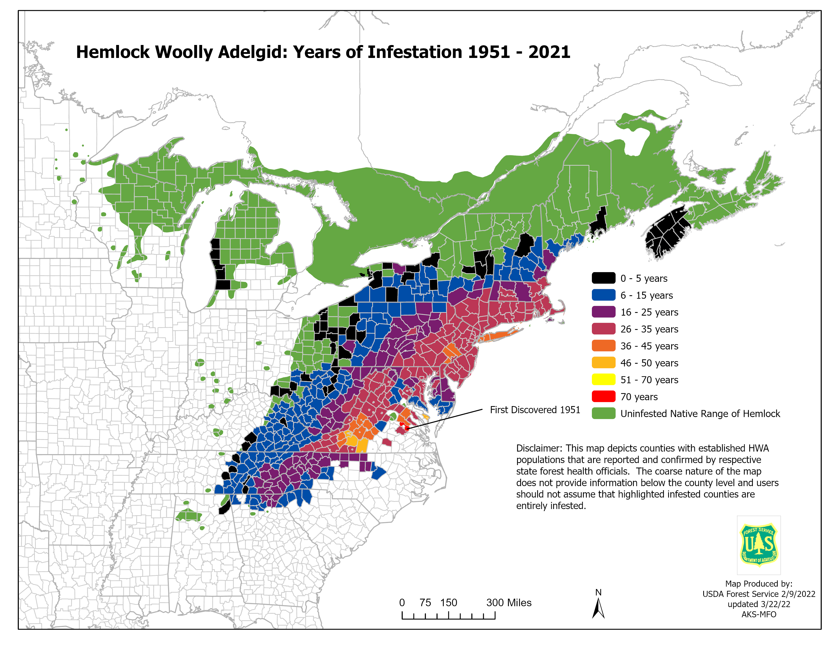 Hemlock Woolly Adelgid - Acadia National Park (U.S. National Park Service)