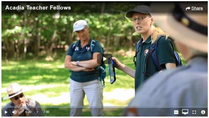 Screen capture from video about Acadia Teacher Fellows