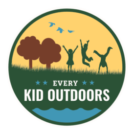 A logo showing three child figures playing outdoors