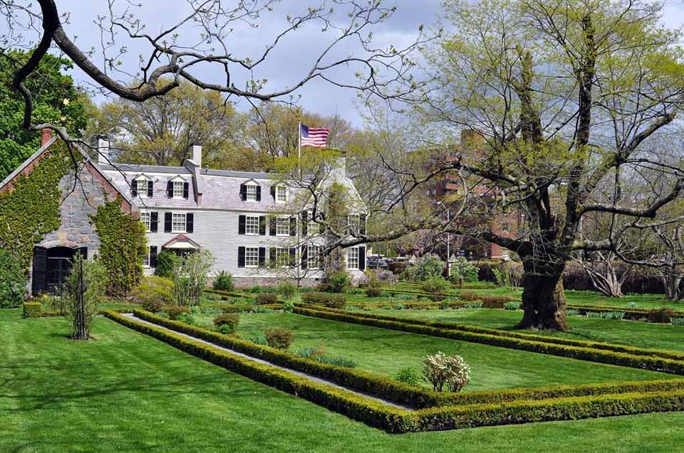 View of Old House at Peace field and the Garden