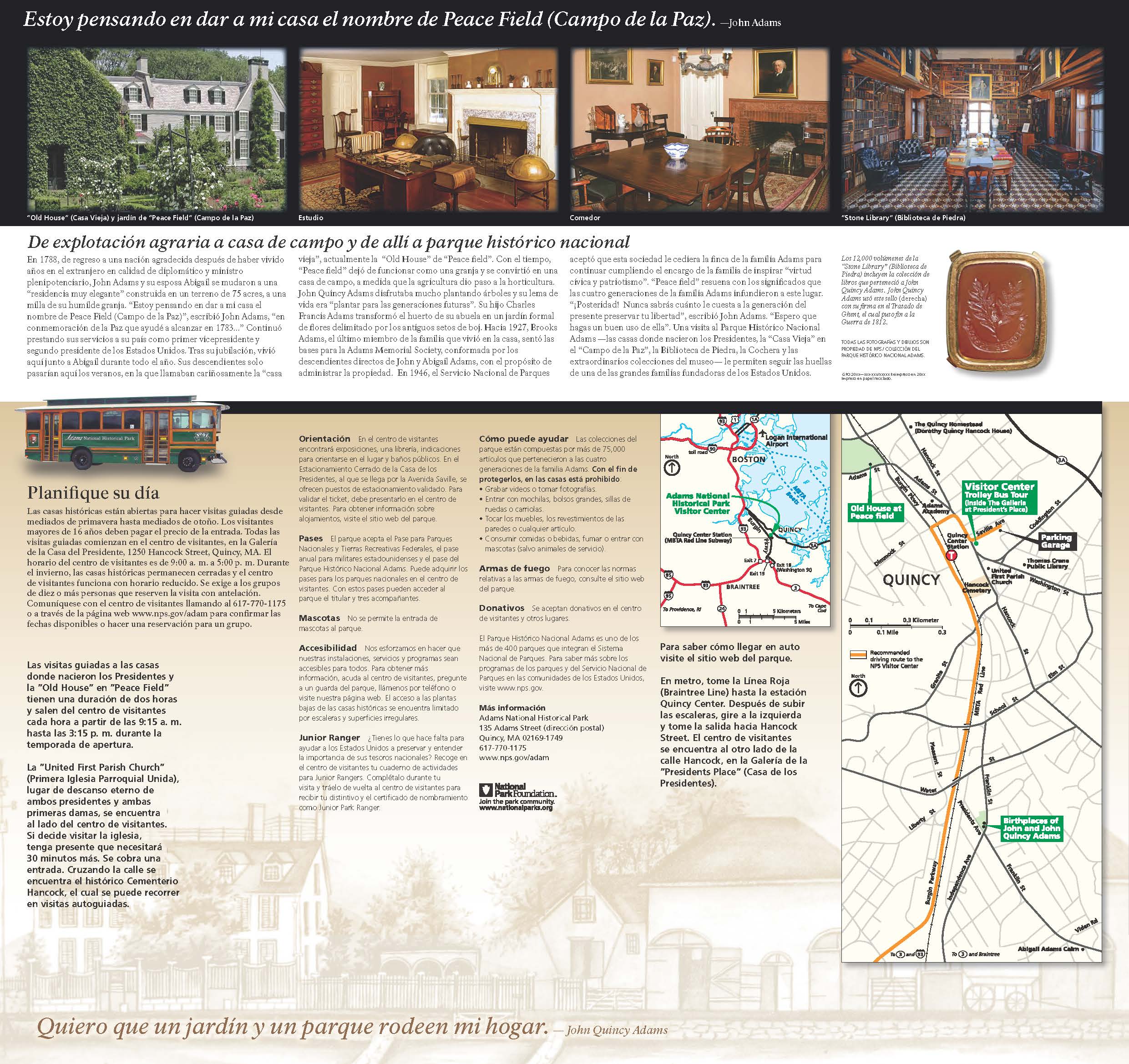 Adams National Historical Park Brochure Page 2